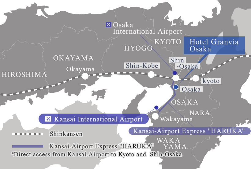 Hotel Granvia Osaka - Location Map